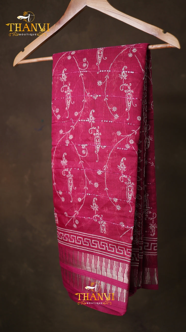 Sequence silk saree