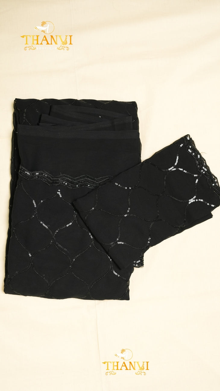 Sequence Black Saree