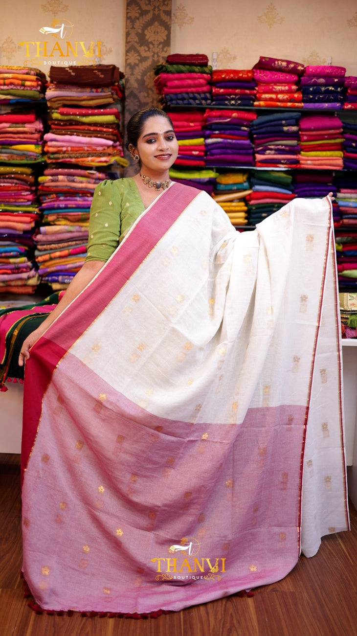 Zari Emb Stripes Border