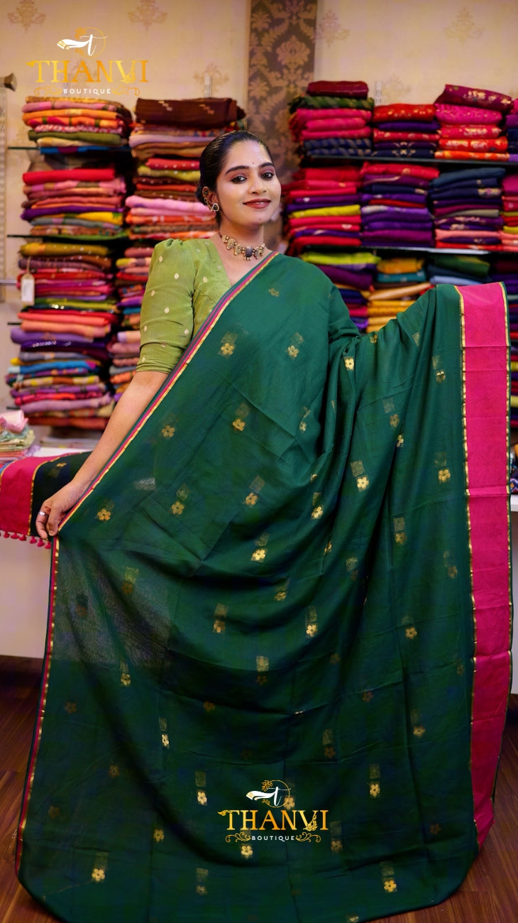 Zari Emb Stripes Border