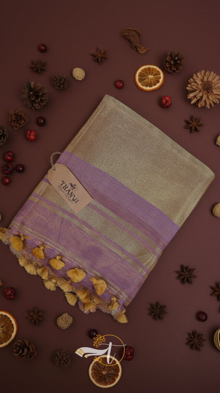 Metallic Tissue Cotton Saree