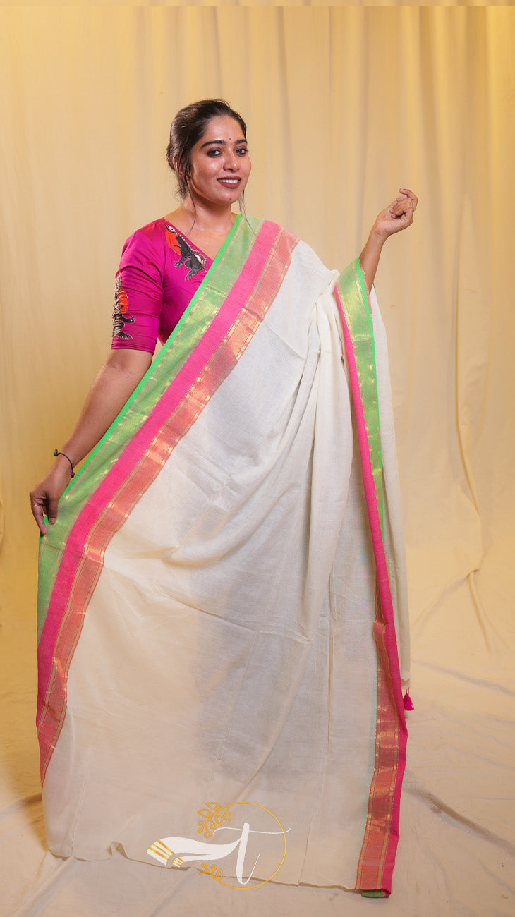String Border Saree