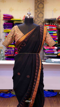 Copper Linen Saree