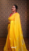 Plain Linen Saree