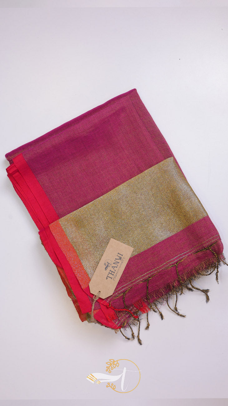 Plain Tissue Saree