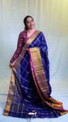 Checks Zari Linen Saree