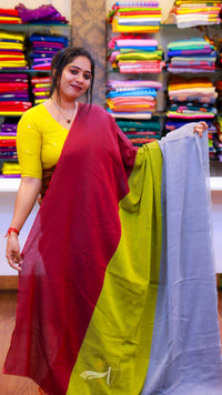 Triple Shade Cotton Saree