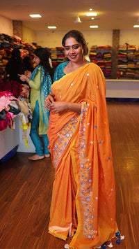 Flower Embroidery Saree