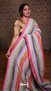 Stripes L/C Saree