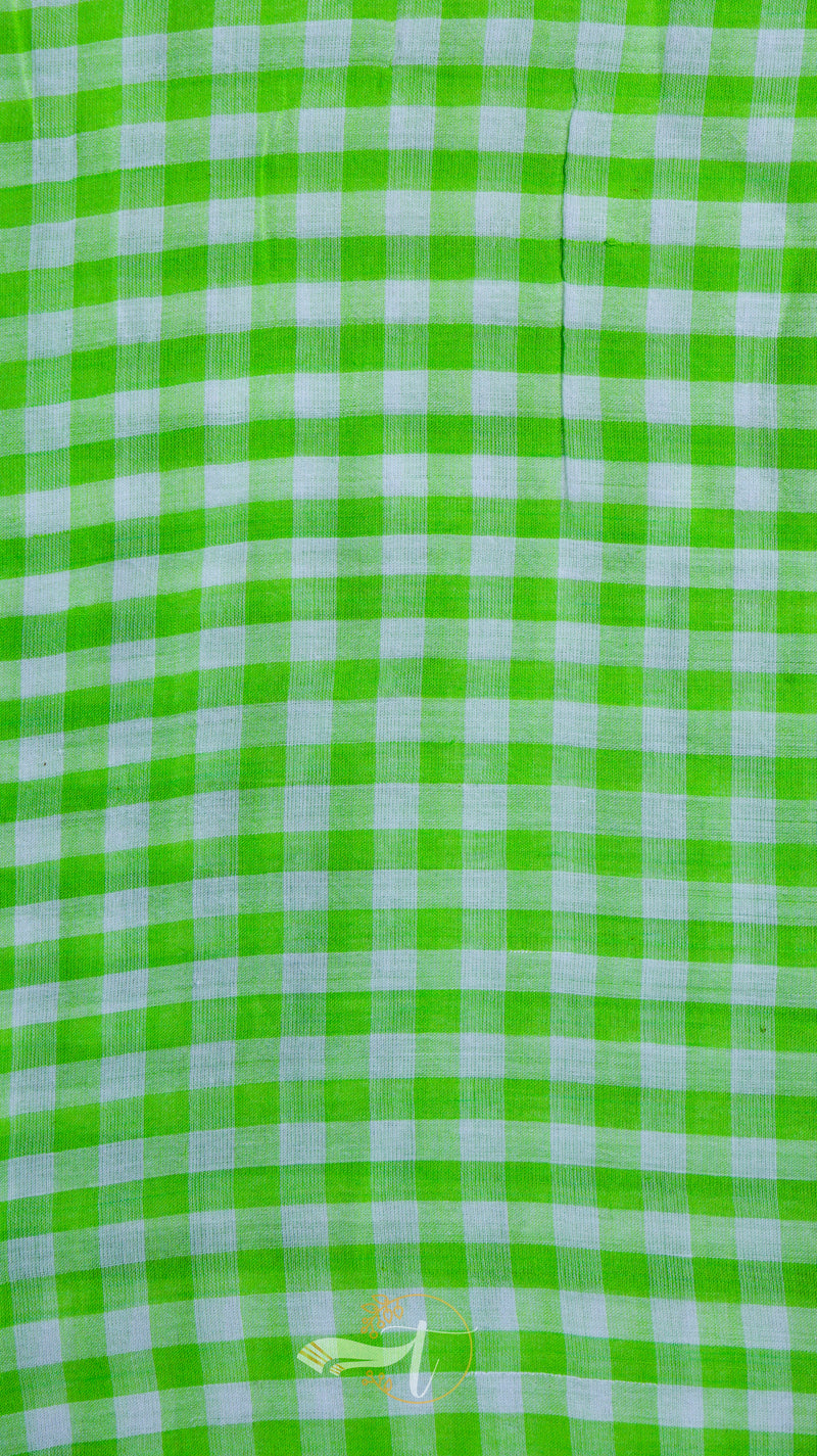 Pure Cotton Checks Saree