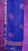 Blue fabric with pink heart patterns on a purple background