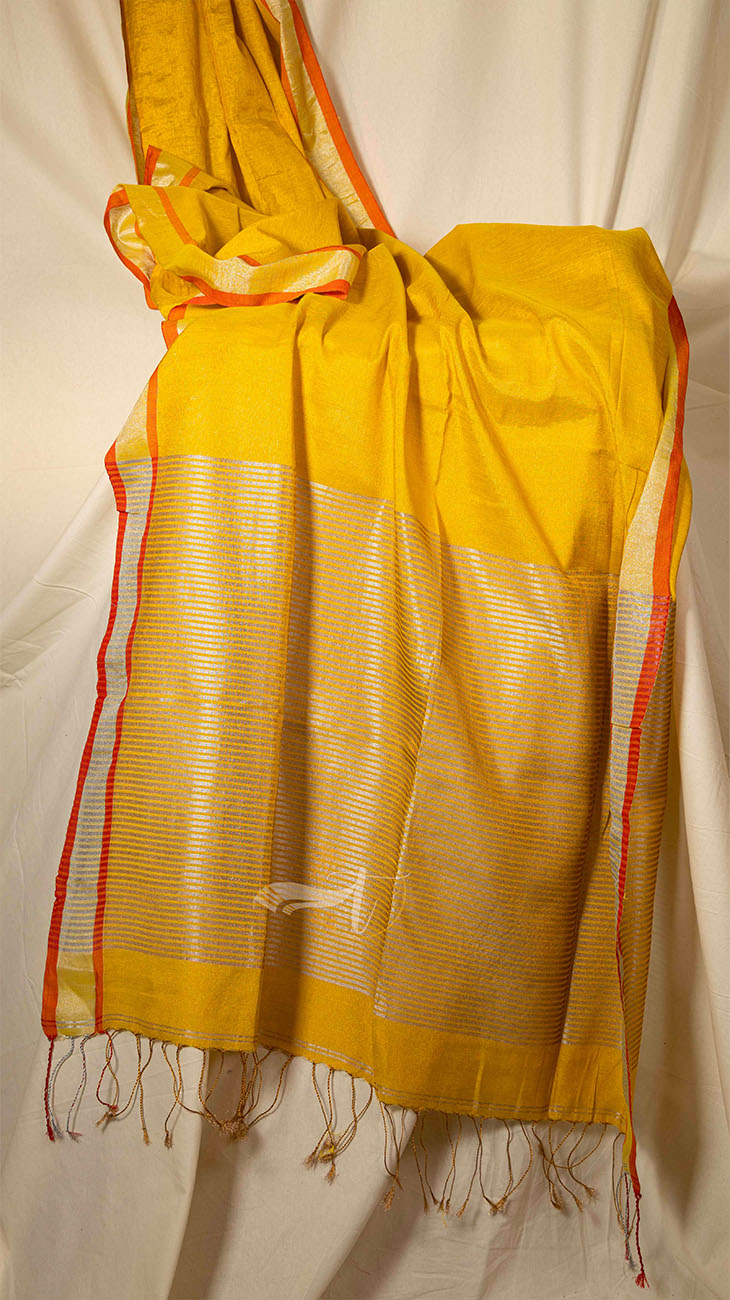 Pallu Stripe Tissue Linen Border