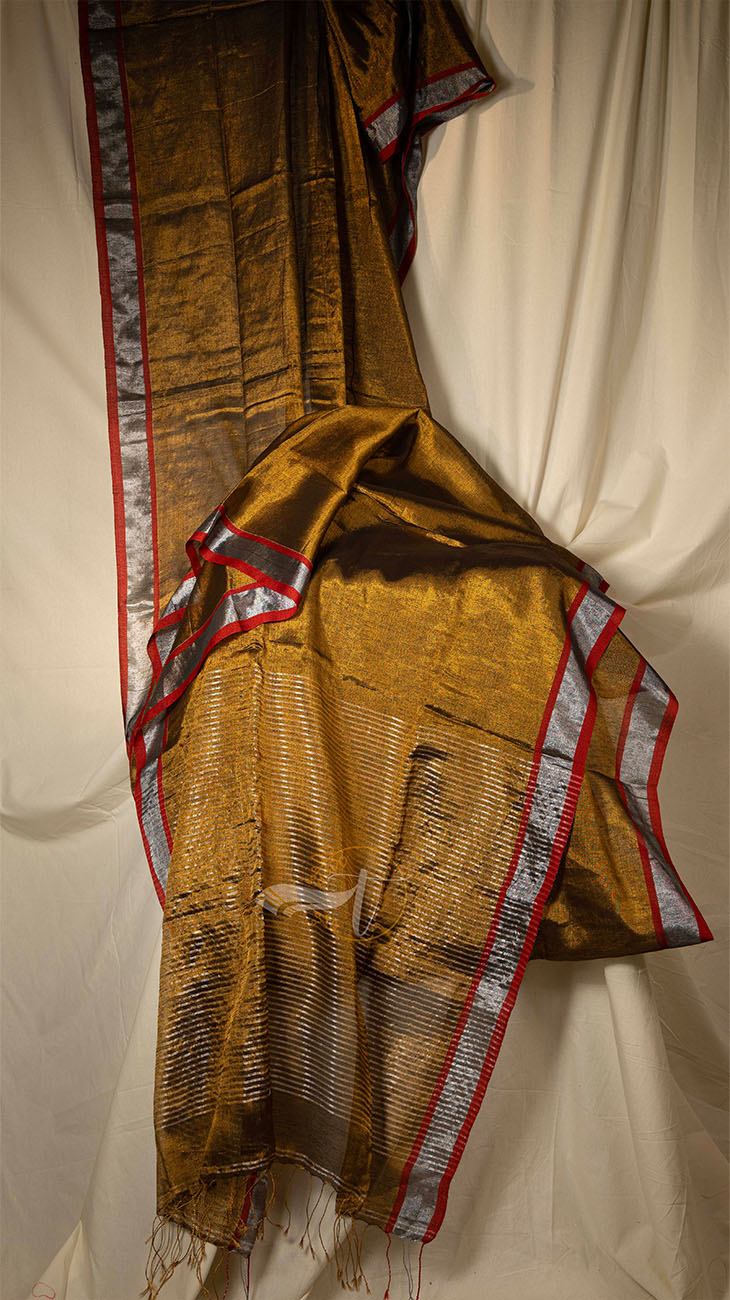 Pallu Stripe Tissue Linen Border