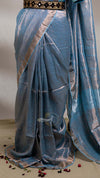 Premium Metallic Tissue Linen Saree