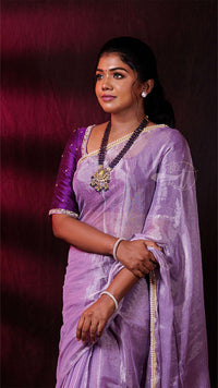Raga Pearl Lace Tissue Saree