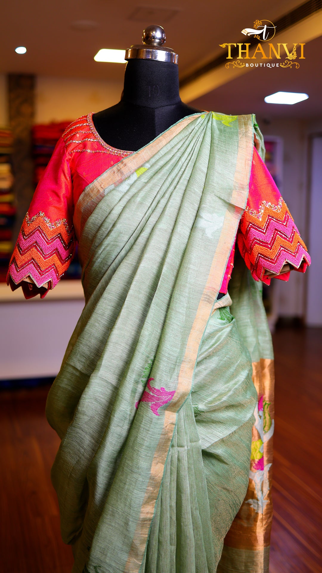 Linen Matka Saree