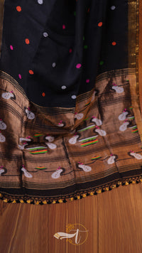 Metallic Pallu Jamdani Linen