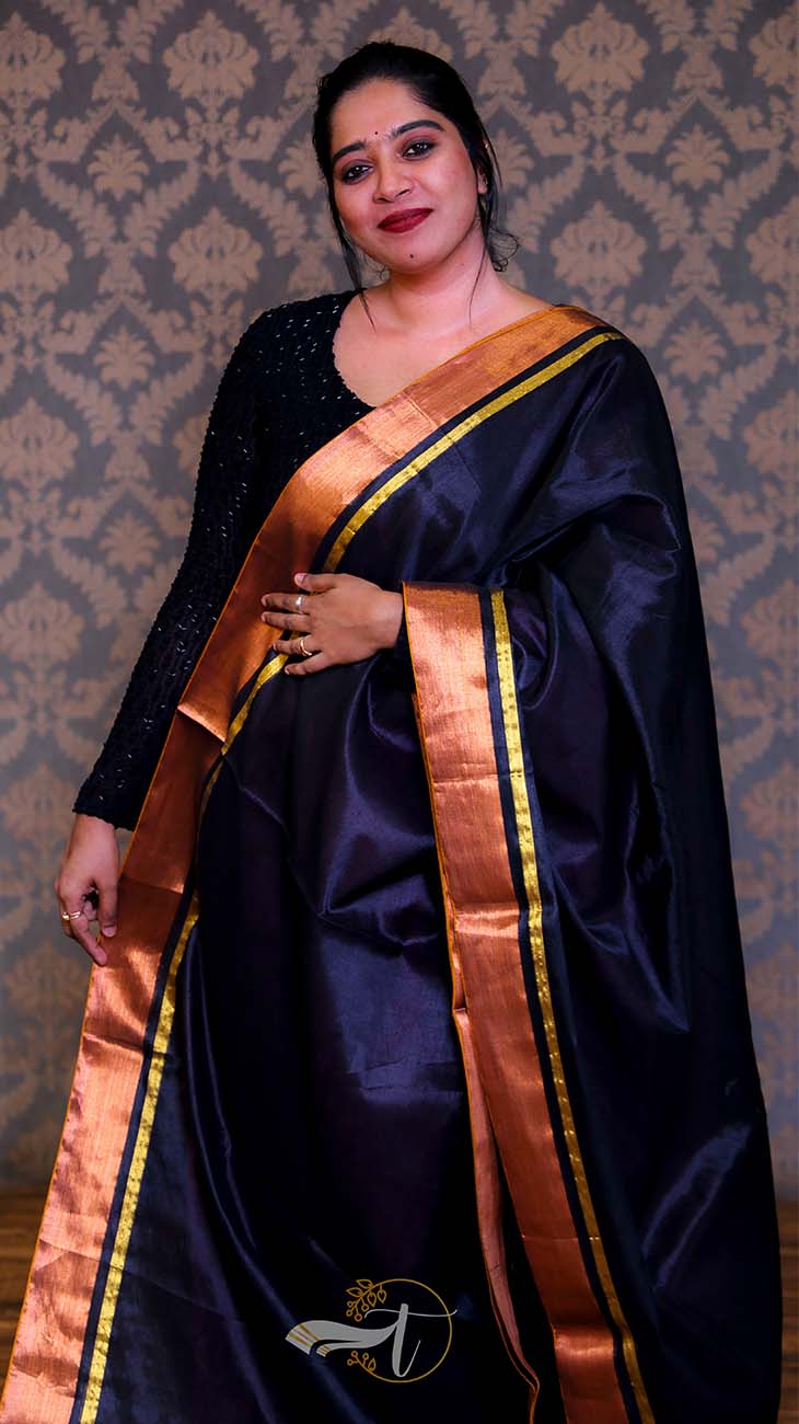 Metallic Tissue Cotton Saree