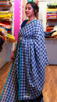 Popstick Checks Saree