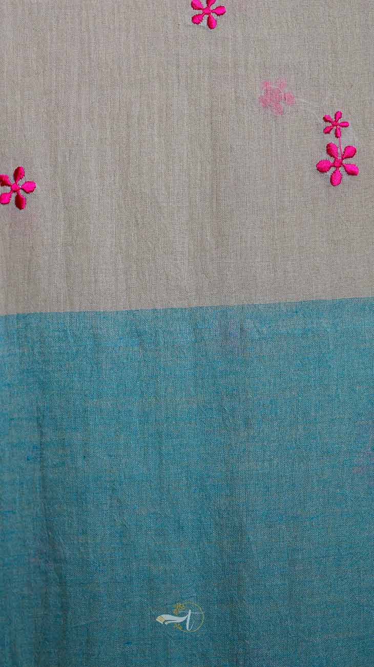 Couture Embroidery Cotton Saree