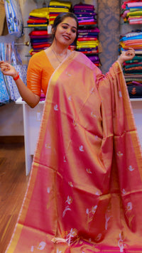 Copper Tissue Saree
