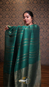 Double Zari Linen Saree