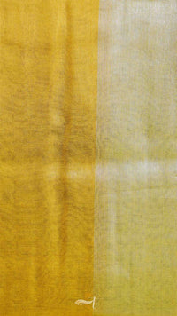 Textured yellow and beige fabric swatch