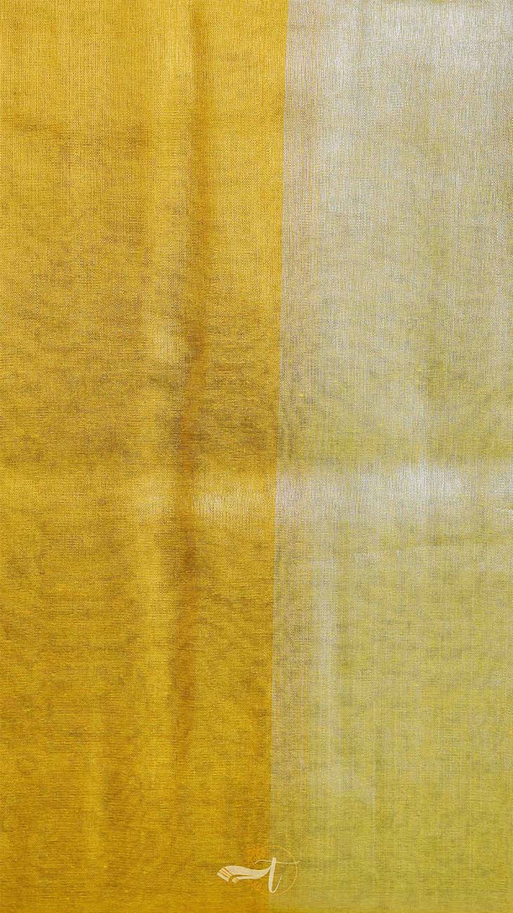 Textured yellow and beige fabric swatch