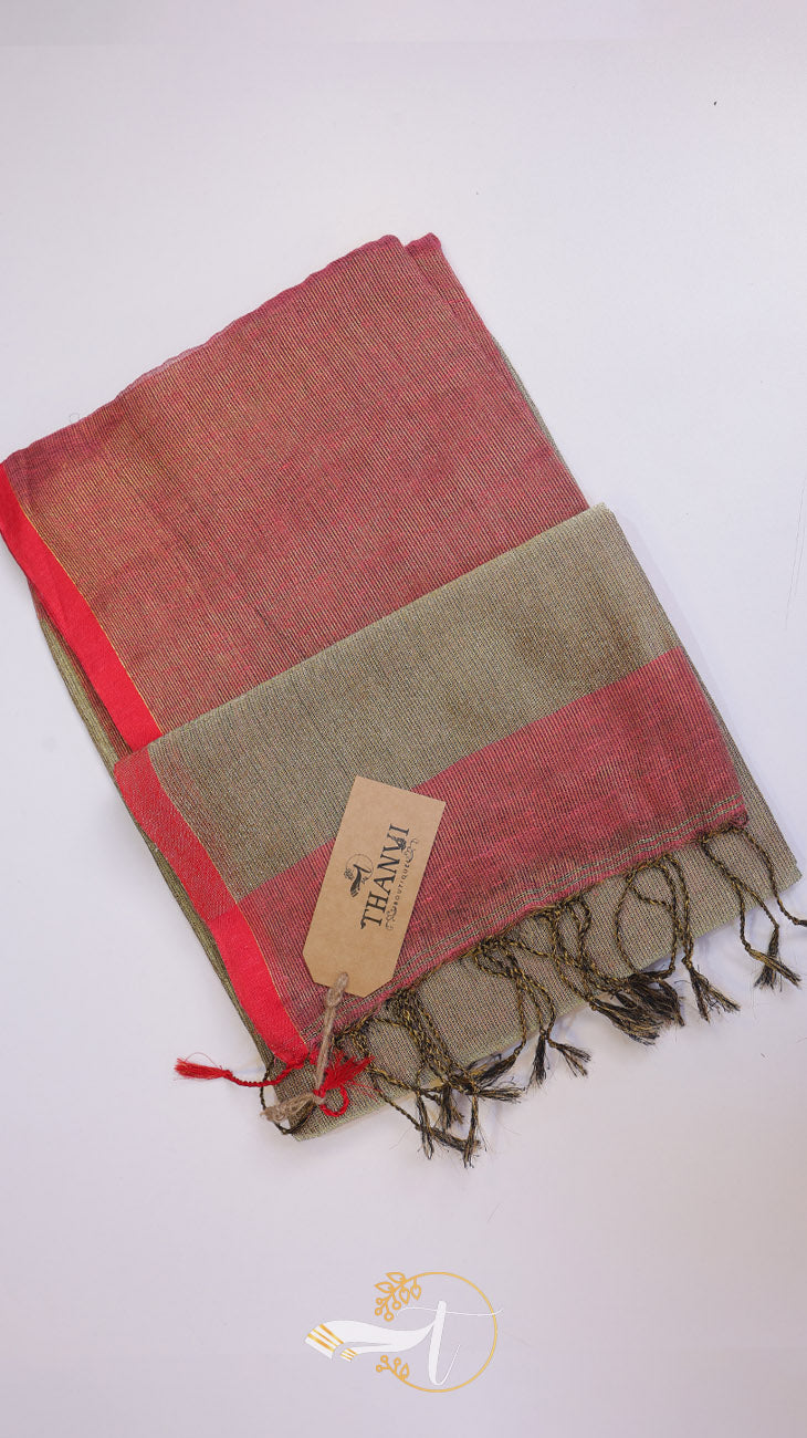 Plain Tissue Saree