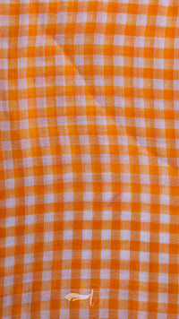 Pure Cotton Checks Saree