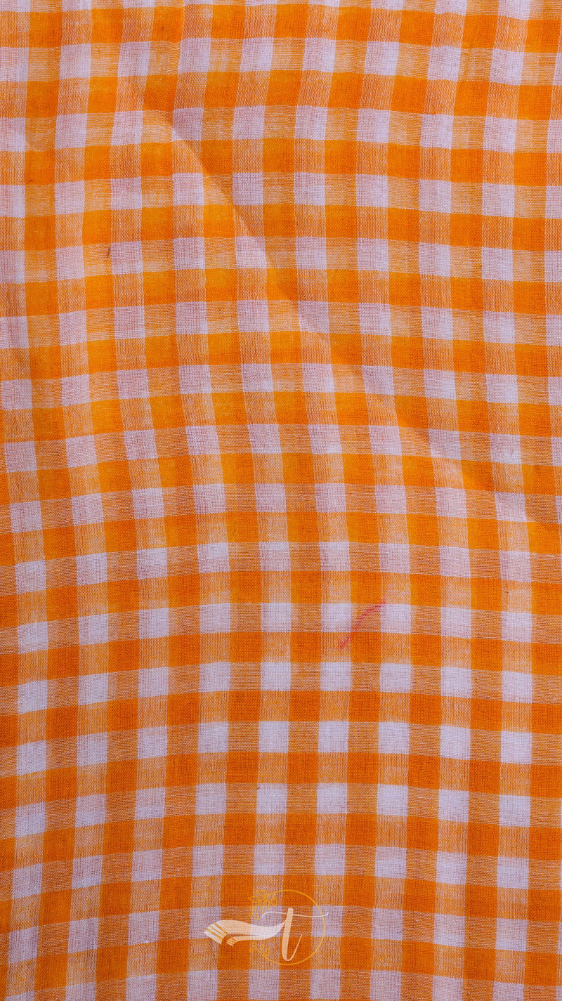Pure Cotton Checks Saree