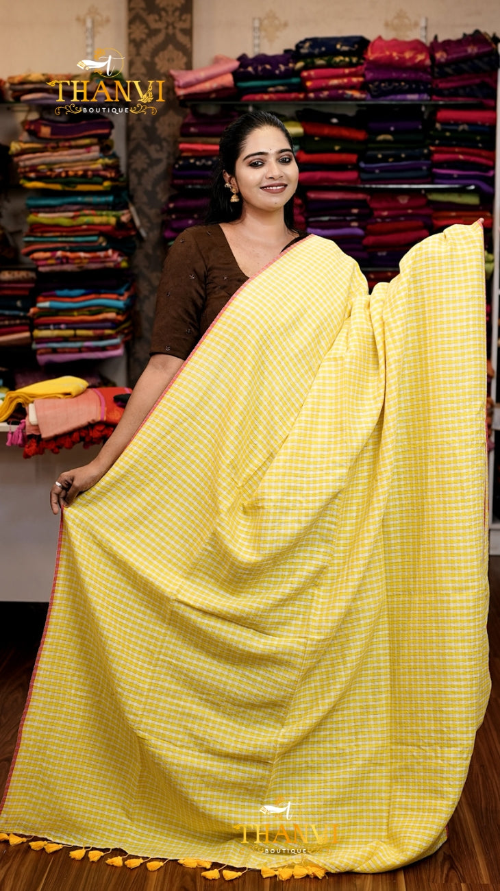 Bubble Checks Saree
