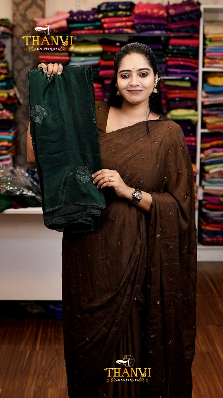 Georgette Embroidery Saree