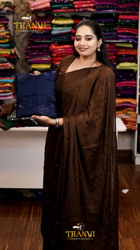 Georgette Embroidery Saree
