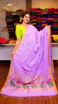 Premium Mashru Linen Saree