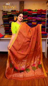 Premium Mashru Linen Saree