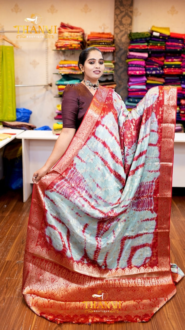 Floral Tissue Zari Saree