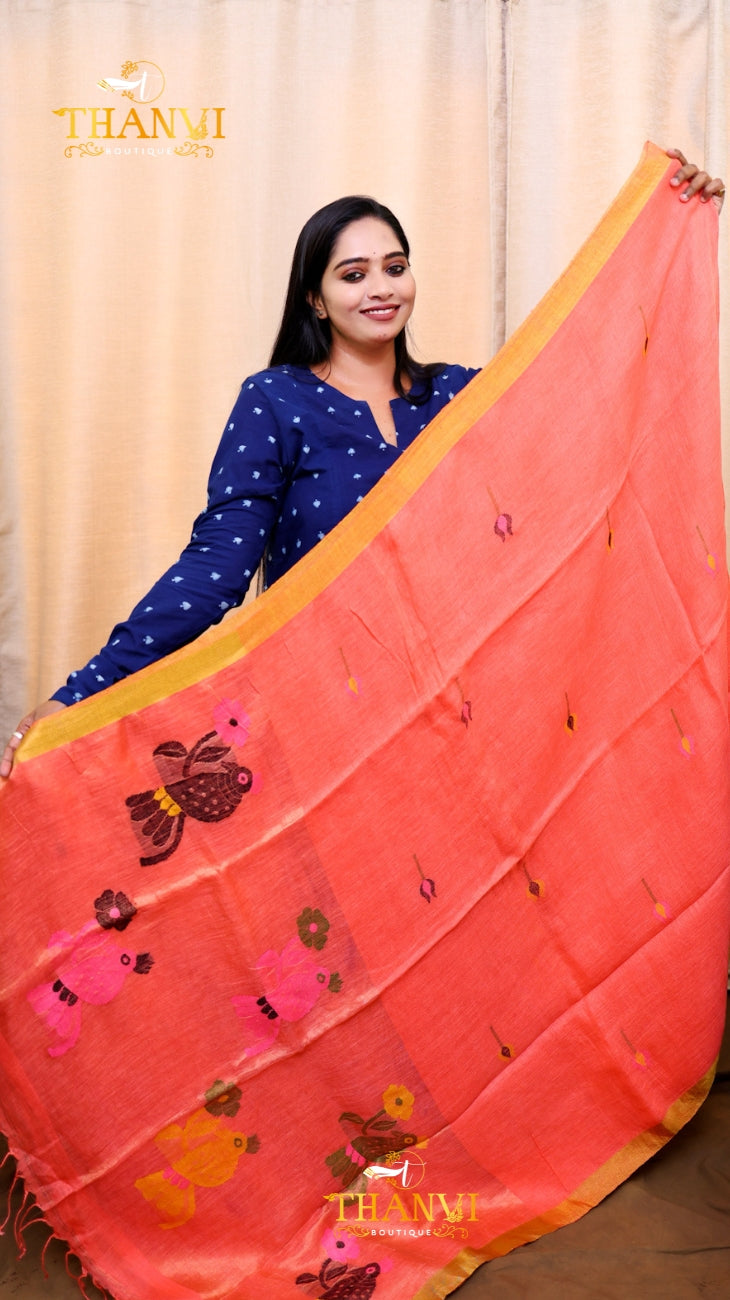 Pineapple Matka Tissue Saree