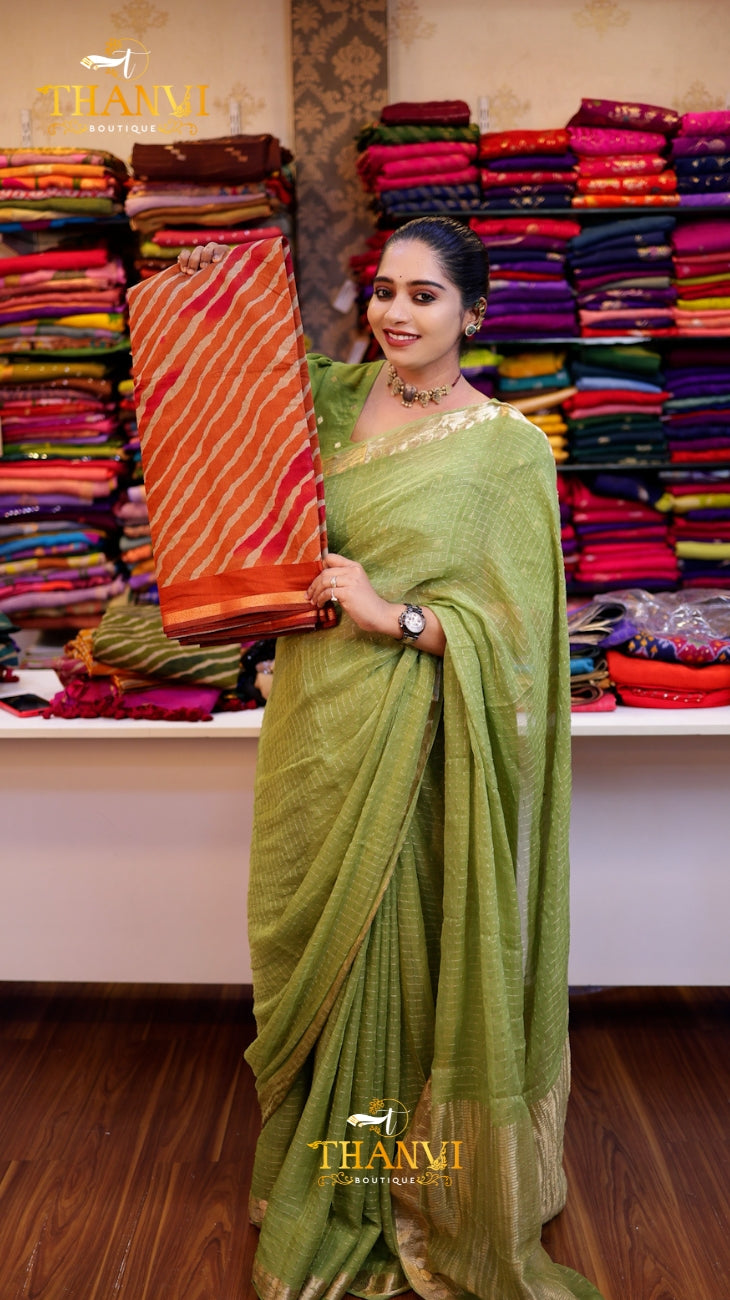 Silk popstick saree