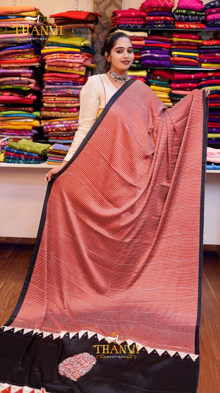 Modal Mirror silk saree