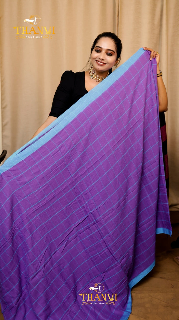 Checks Cotton Saree