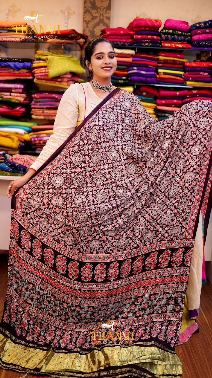 AJARKH MODAL SILK SAREE