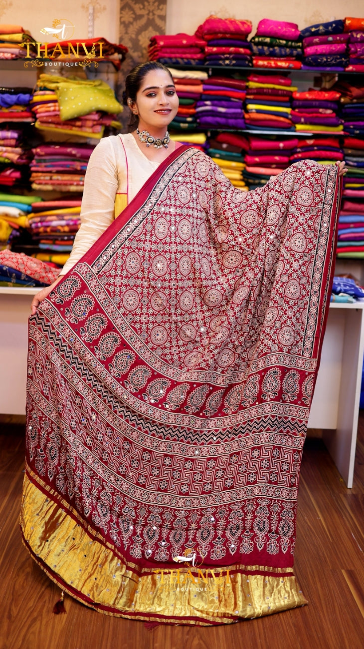 AJARKH MODAL SILK SAREE