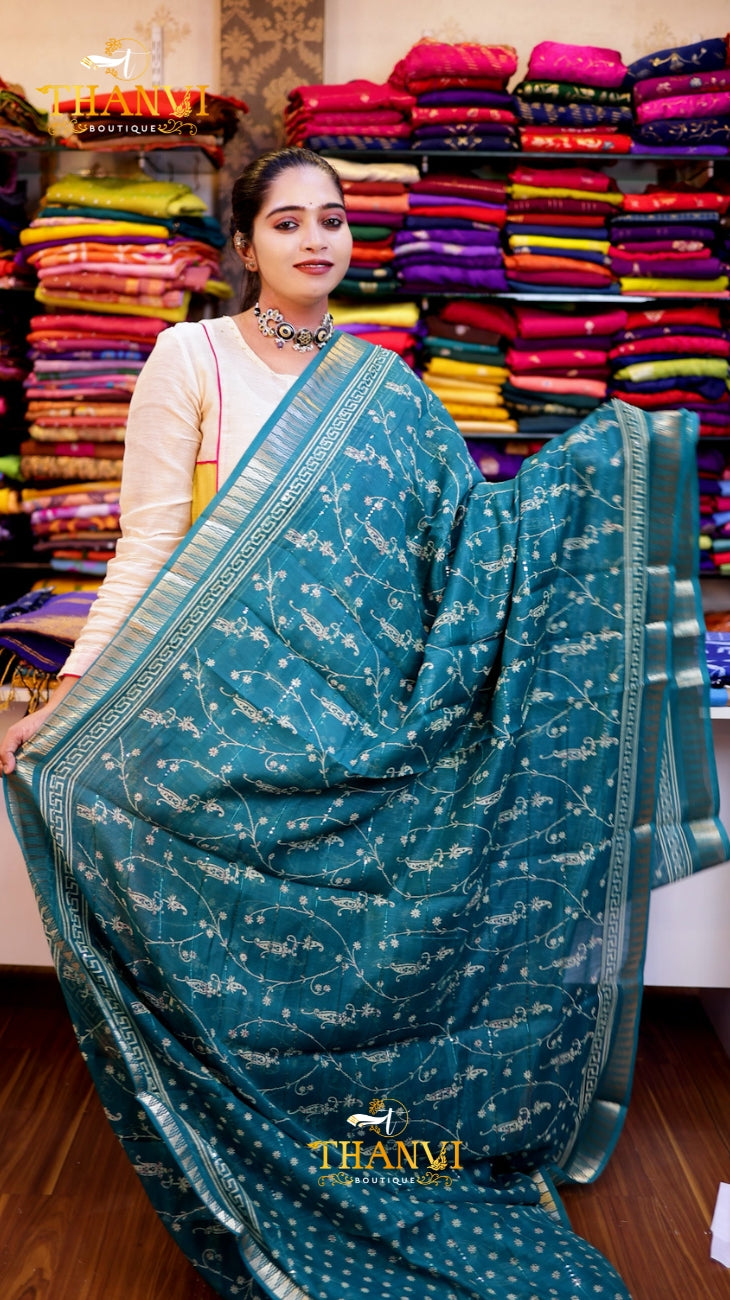 Sequence silk saree
