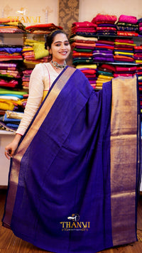 Linen Zari Border Saree