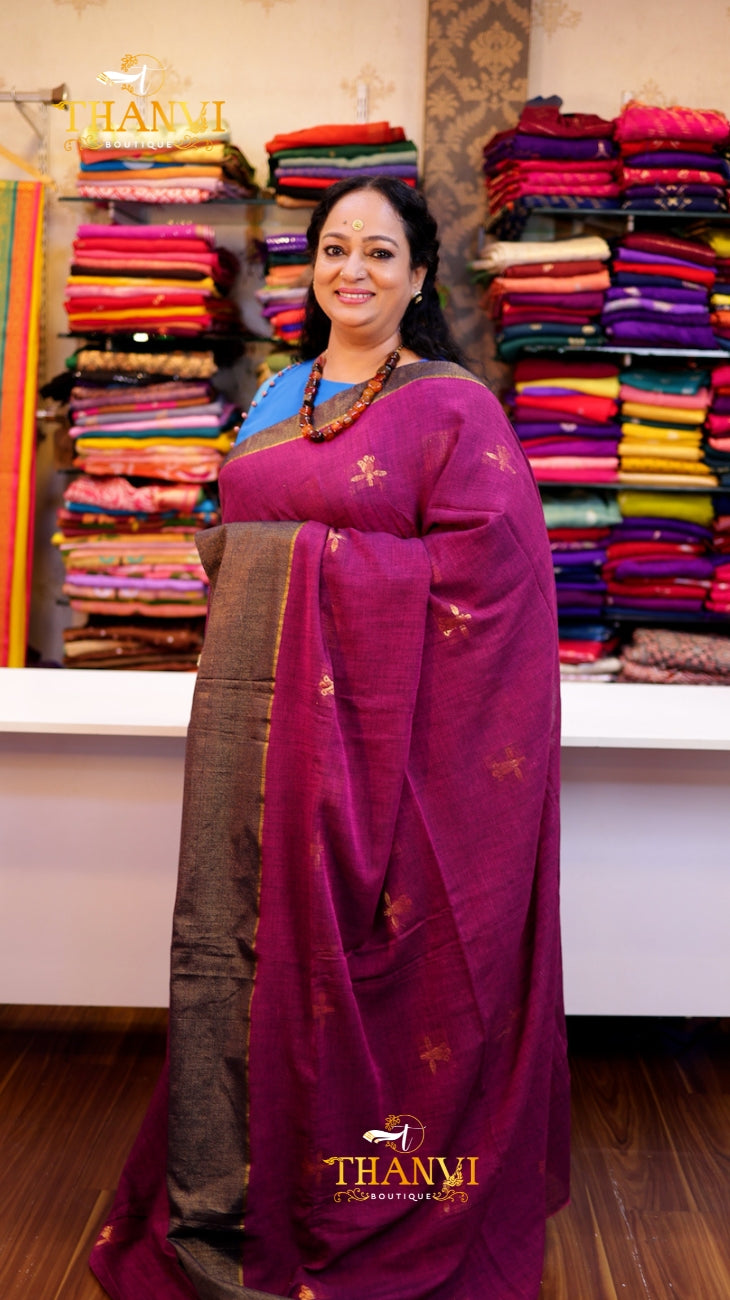 Linen Matka Tissue Saree