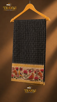 Checks Linen Saree