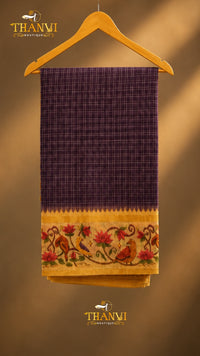 Checks Linen Saree