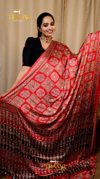 Ajrakh Modal Mirror Saree