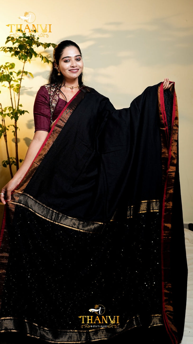 Mulberry Sequence Saree